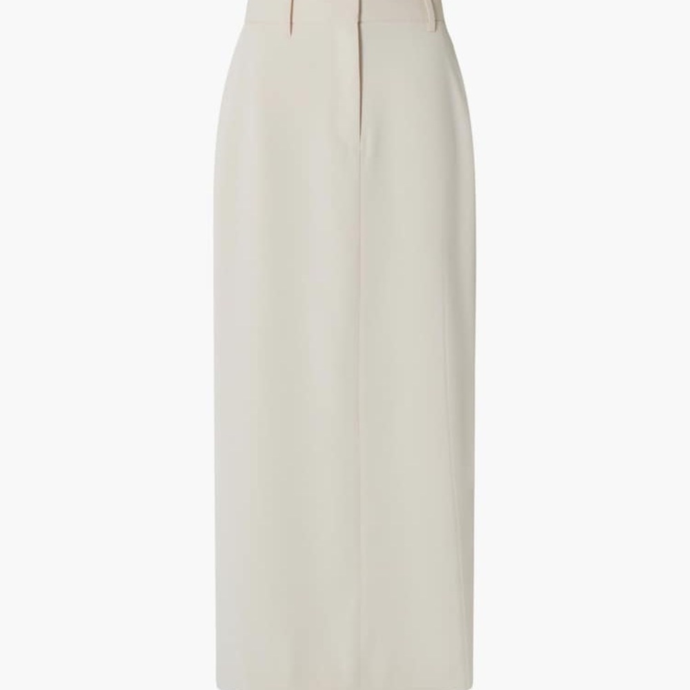High-Waist Cream Maxi Skirt